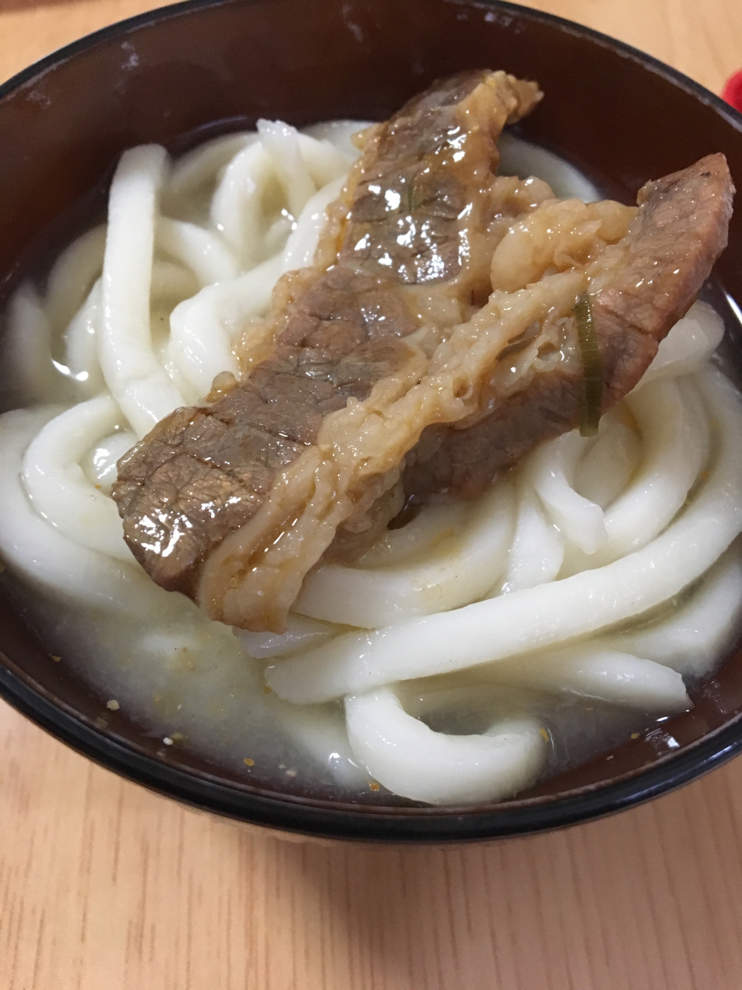 味付き牛肉のせ(*^^*)肉うどん☆