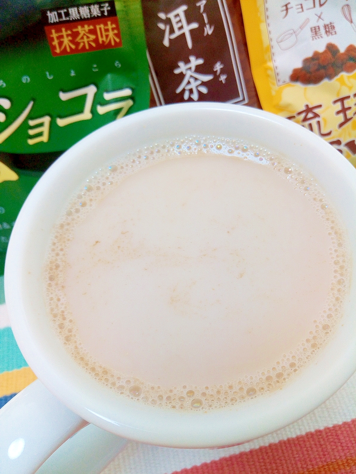 ホッと☆生姜＆抹茶ミルクプーアール茶♪