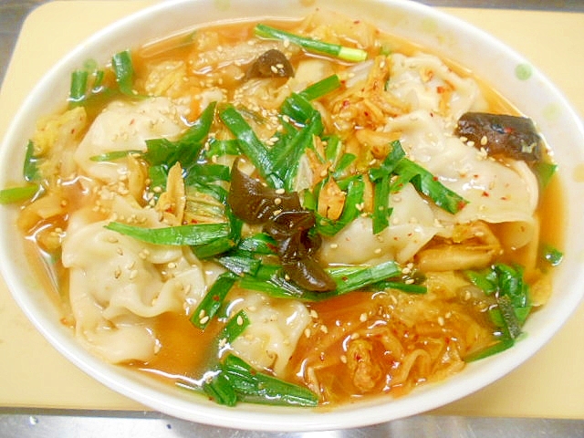 キムチ餃子スープ
