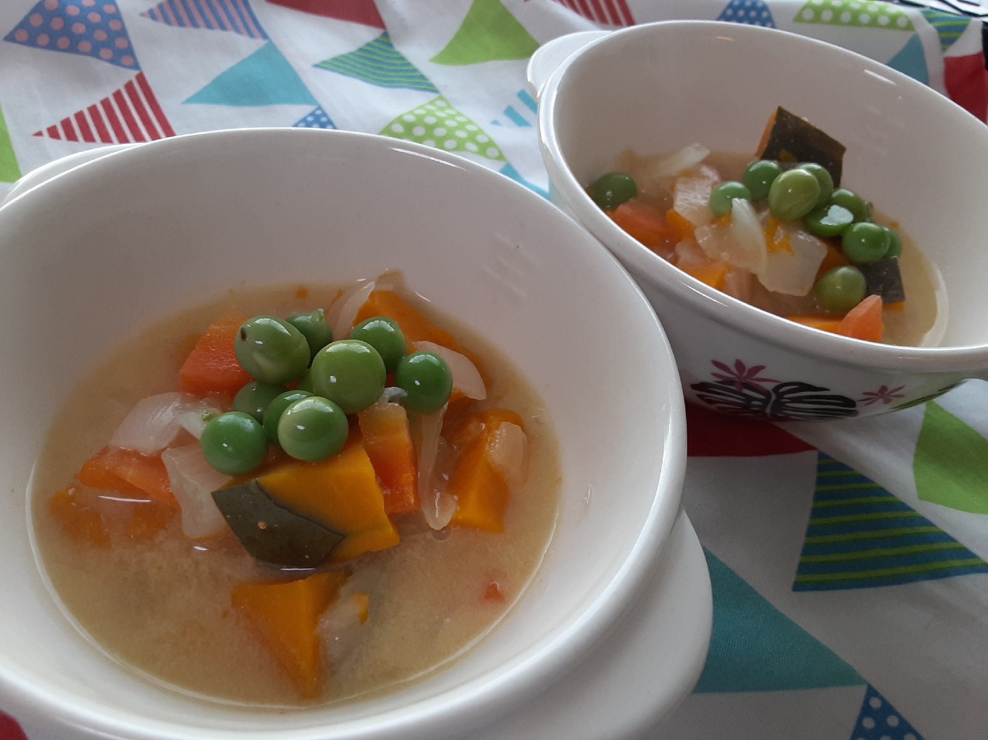 ワンボウル完結！かぼちゃの豆乳スープ