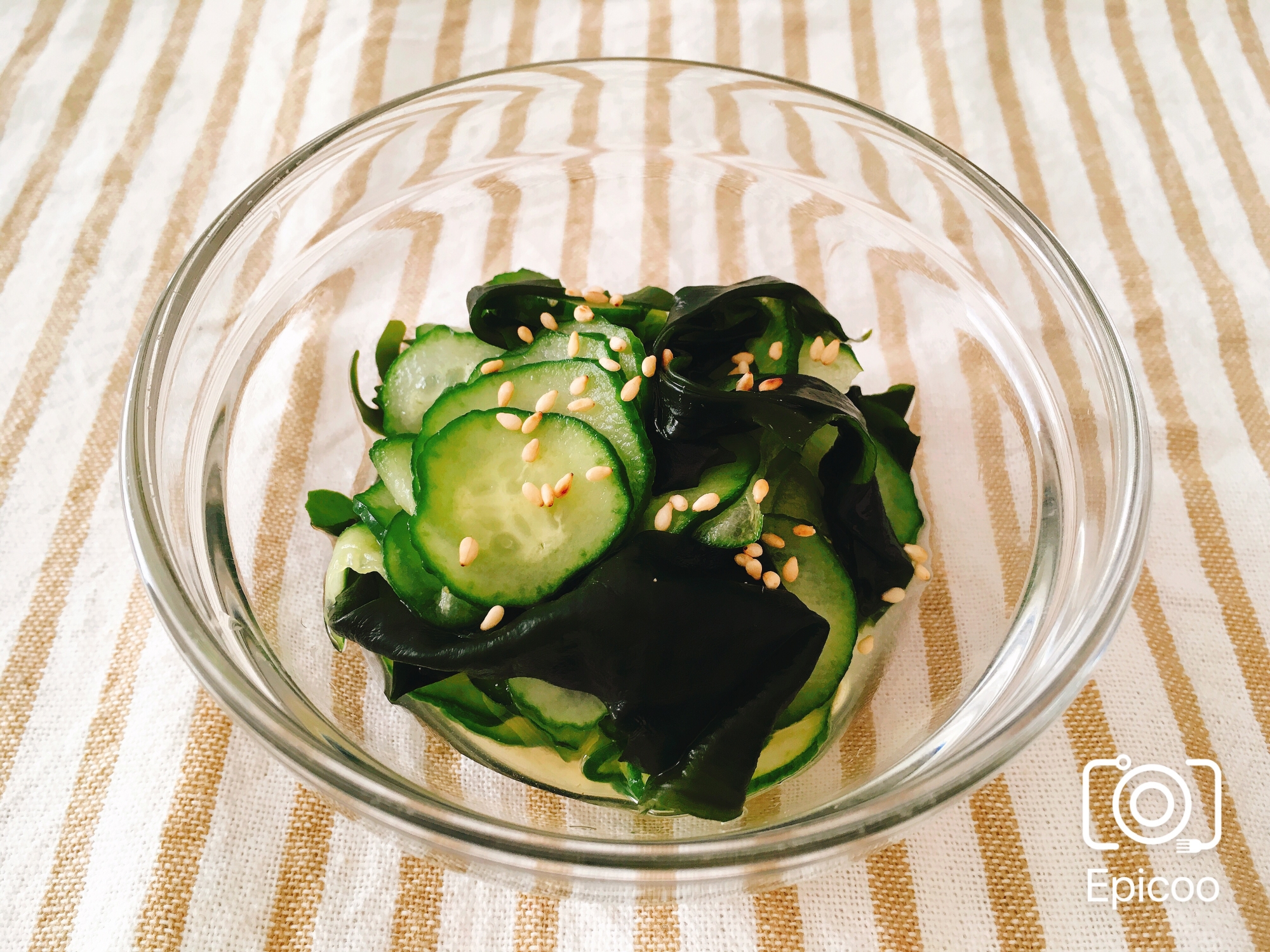 簡単作り置き!きゅうりとわかめの酢の物