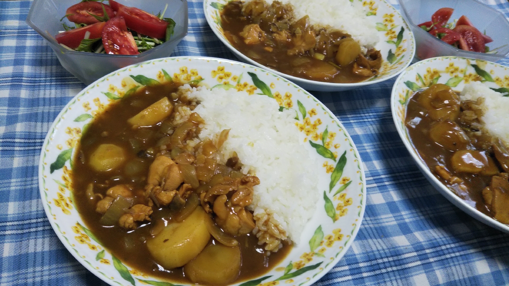 にんにくとマッシュルーム入りチキンカレー☆