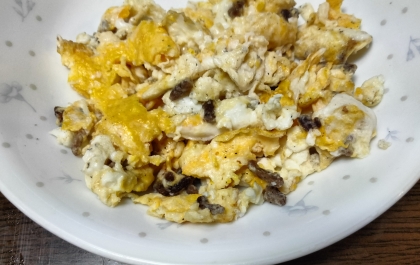 もう１品欲しい時に❣ミンチ入りスクランブルエッグ