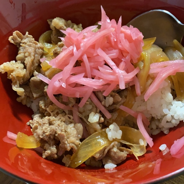 牛丼 紅しょうがはたっぷりで レシピ 作り方 By Marimecco0606 楽天レシピ 牛丼 紅しょうがはたっぷりで レシピ 作り方 By Marimecco0606 楽天レシピ