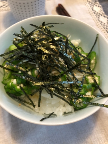 納豆オクラとしらす丼