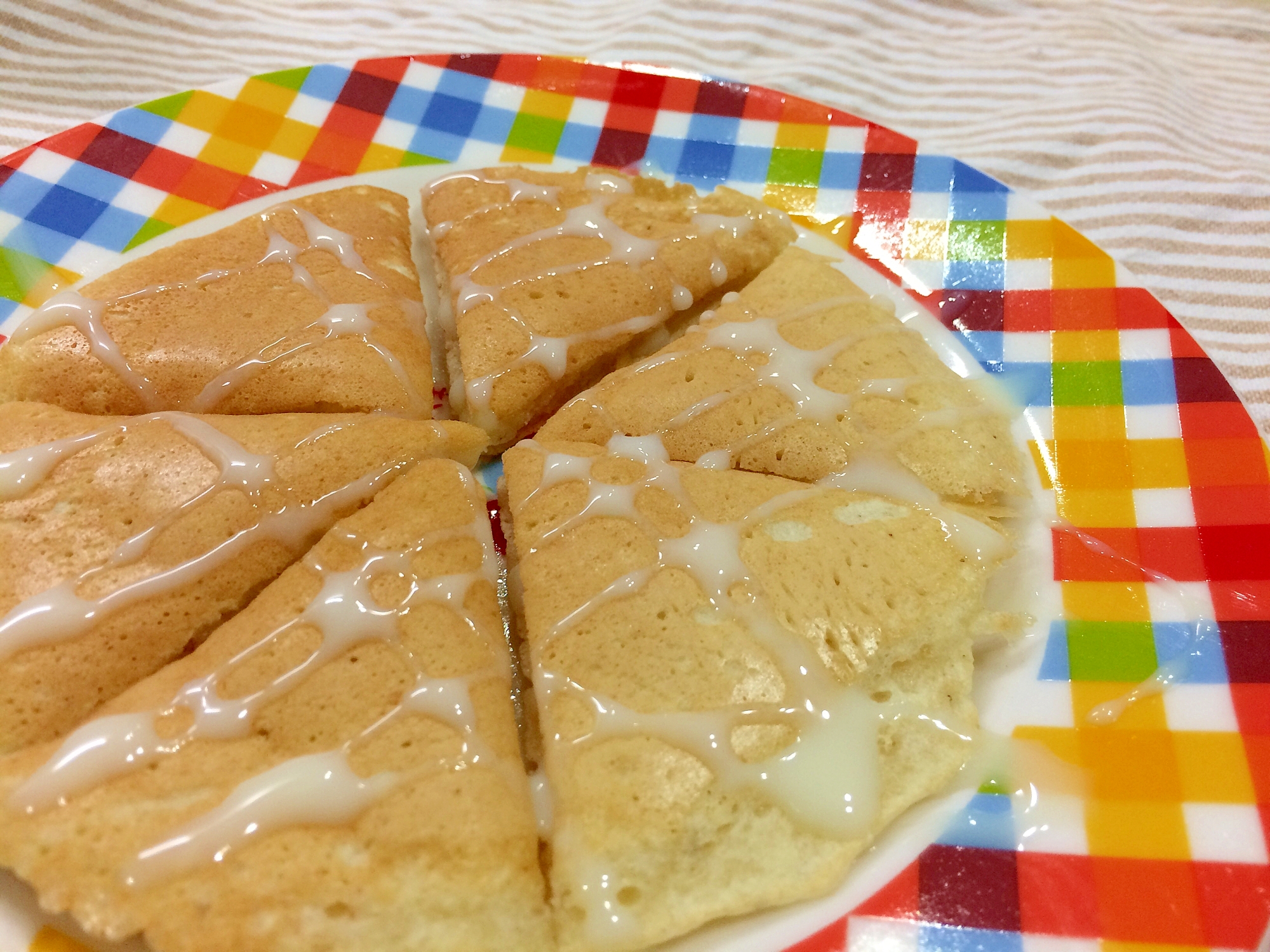 しっとりモチモチ☆バナナとお豆腐のパンケーキ