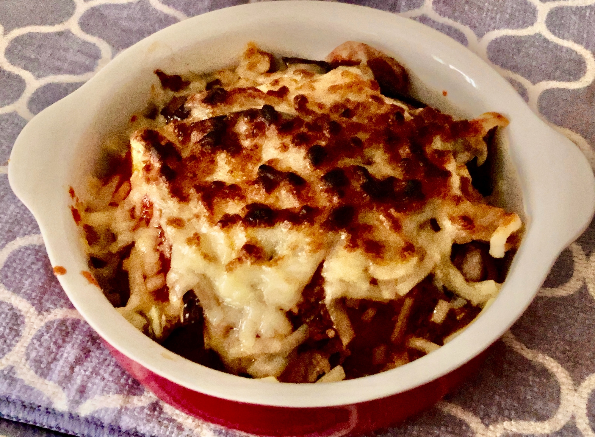 焼きナスとキノコのトマトチーズ焼き