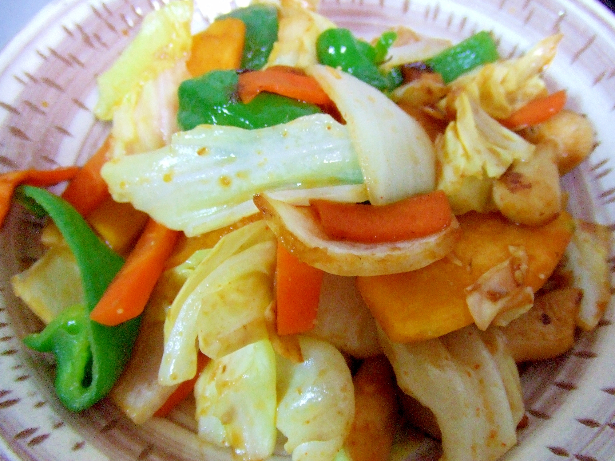 韓国焼き肉風の野菜炒め