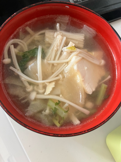 えのきとほうれん草のお味噌汁