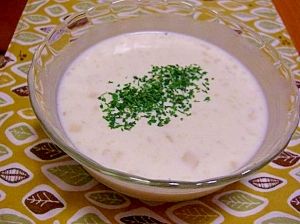 電子レンジで簡単、じゃがいもの冷製ポタージュ