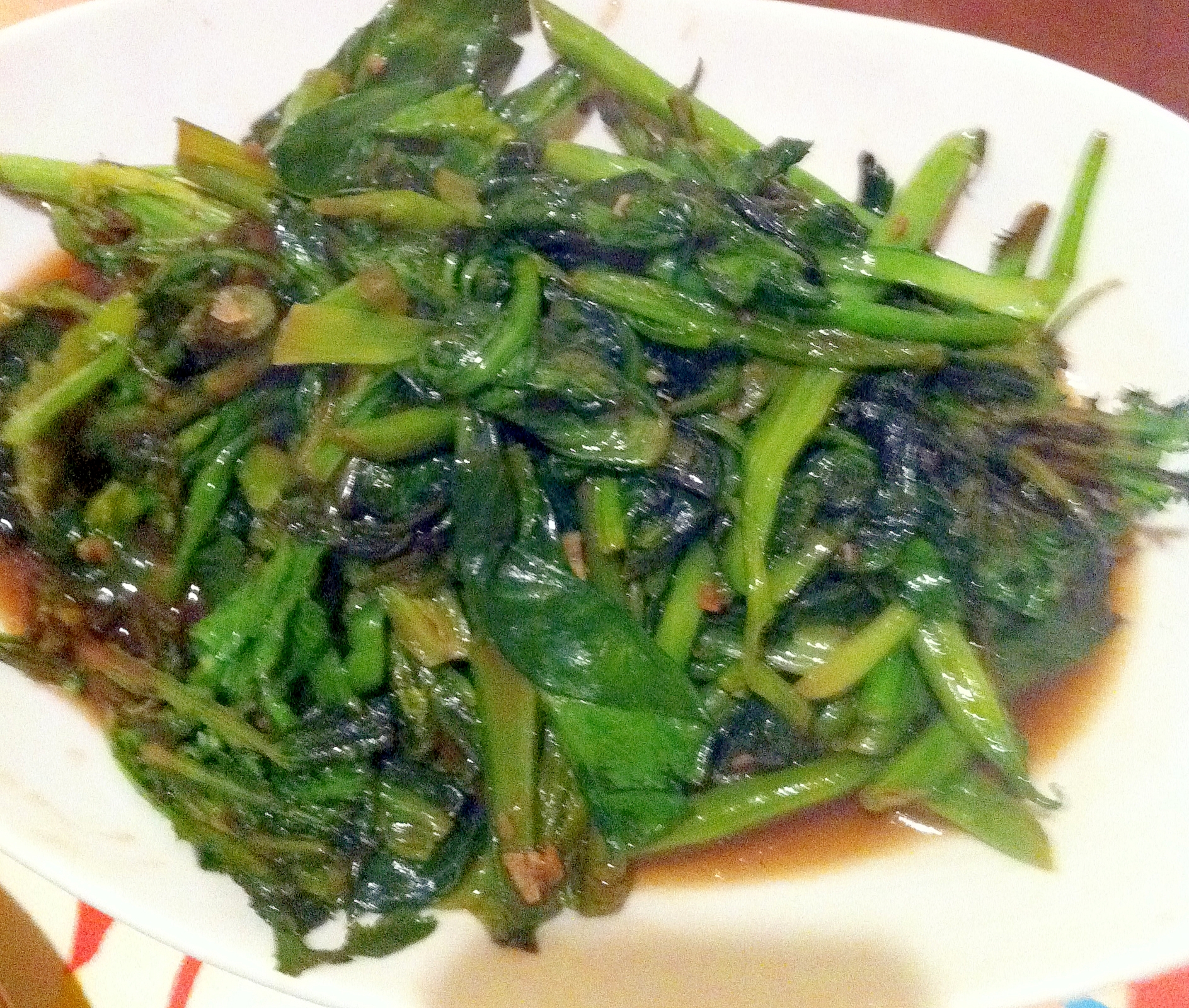 青菜と豆のアンチョビ炒め