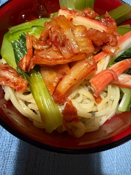 豚しゃぶ　キムチマヨ冷やし中華