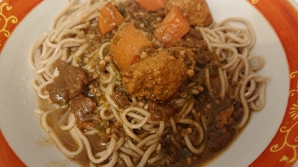 余ったカレーでカレー蕎麦