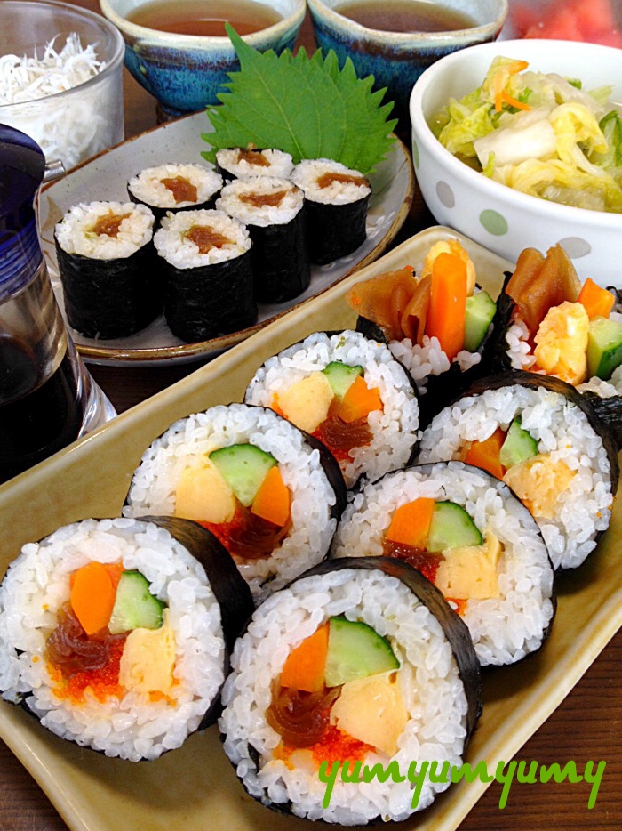 かんぴょう巻きです☆甘辛&柔柔に煮て海苔で巻いて♪