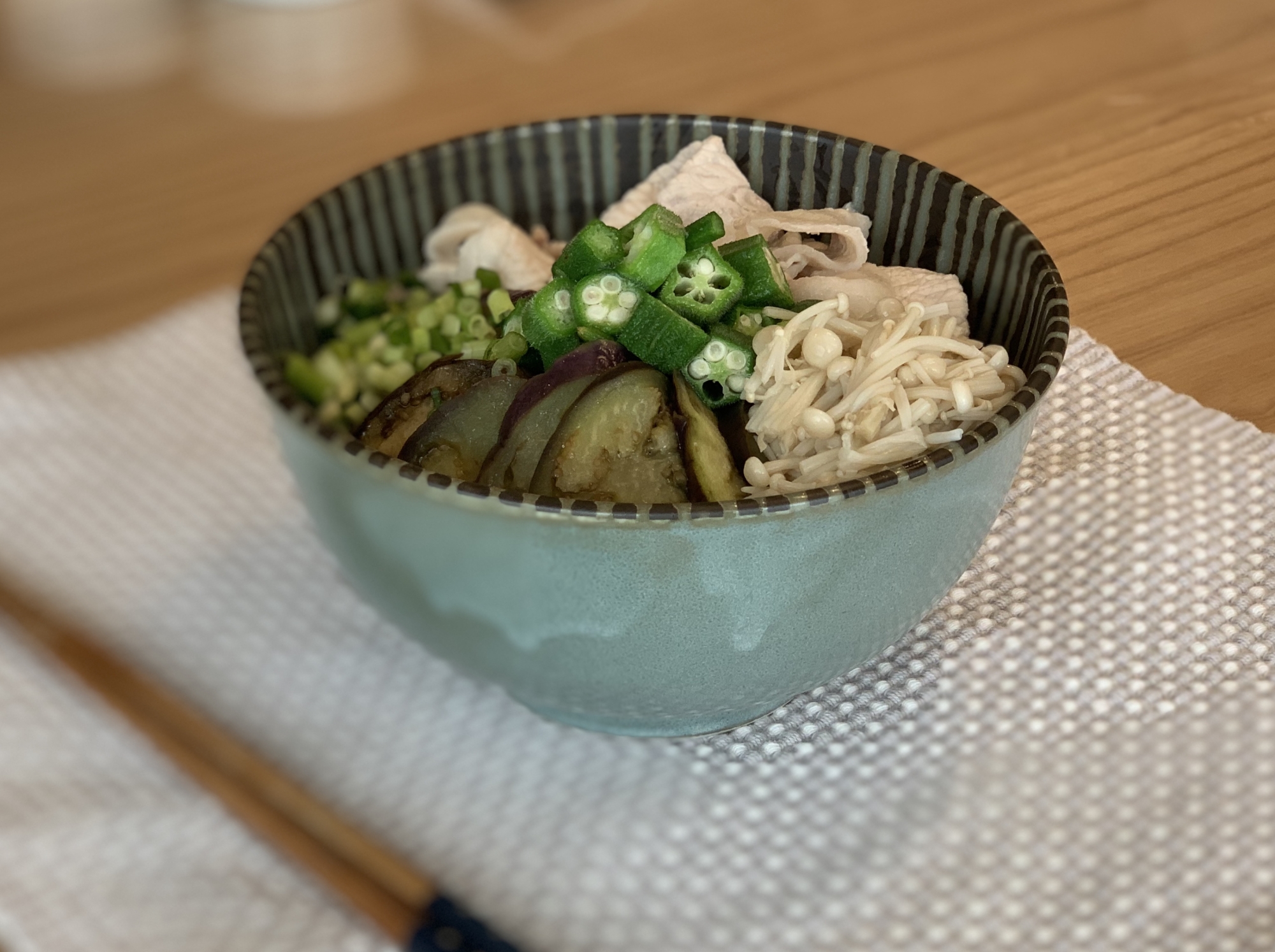 夏休みのお昼に！野菜冷しゃぶうどん✧