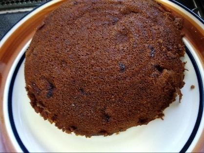 炊飯器で簡単　チョコレーズンパンケーキ