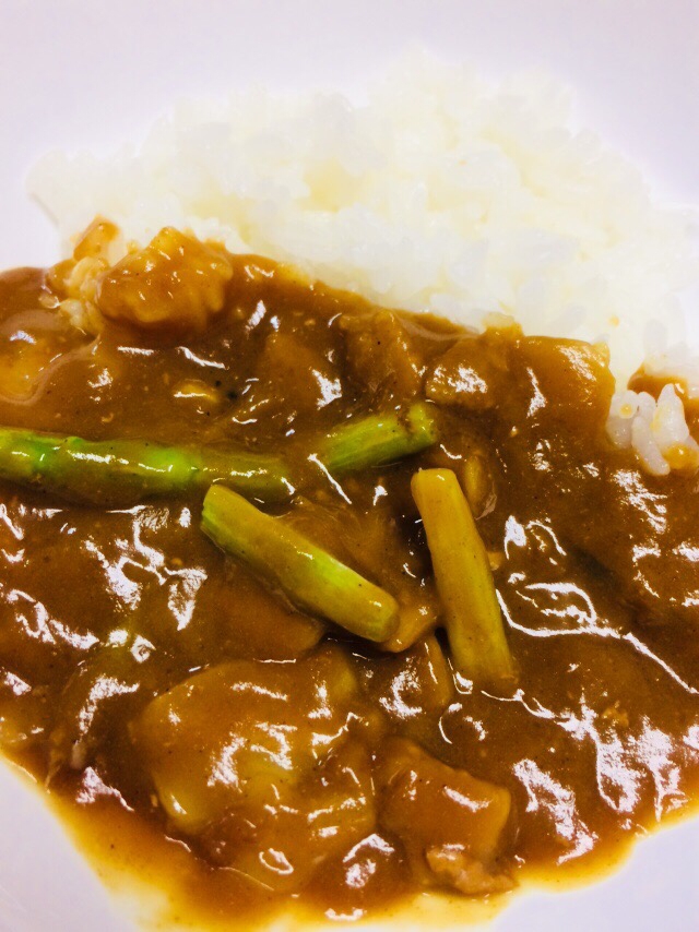 アスパラカレーライス