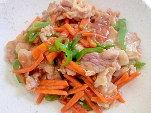 豚肉と人参とピーマンの焼き肉のタレ炒め レシピ 作り方 By Thank You Good Bye 楽天レシピ