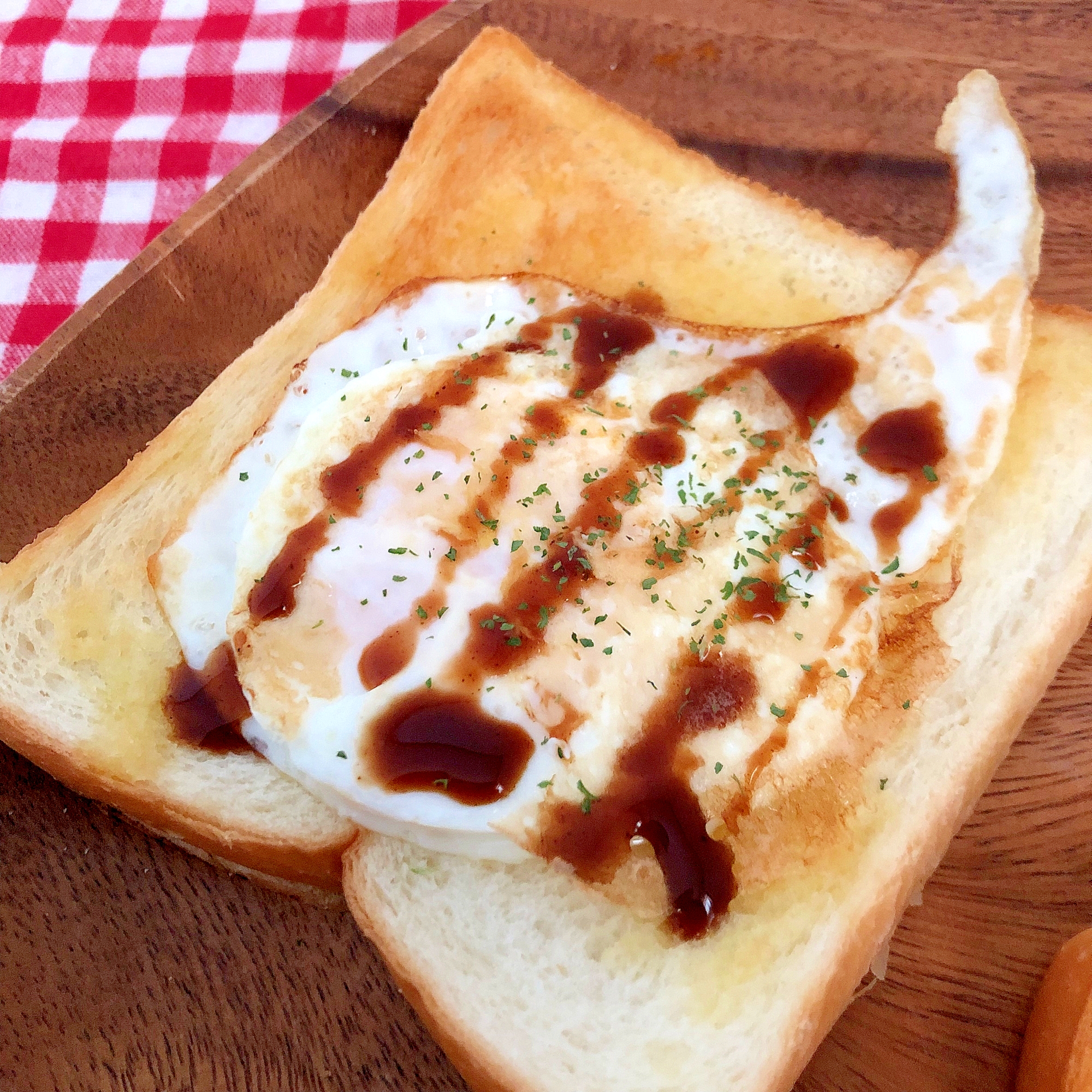 目玉焼きのトースト♬