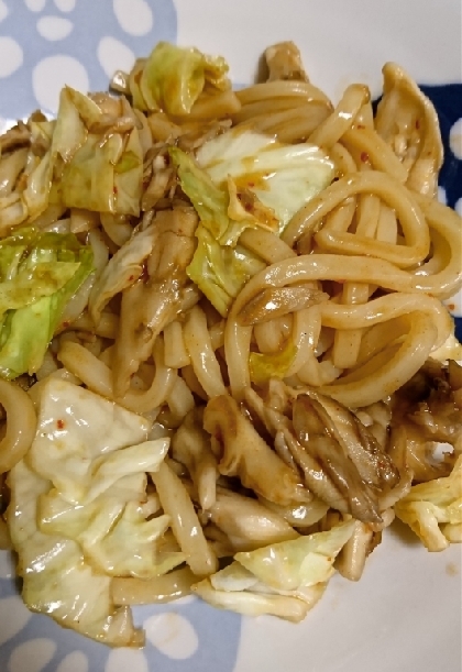 ピリ辛焼きうどん