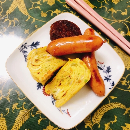 バター風味のあみえびネギの玉子焼