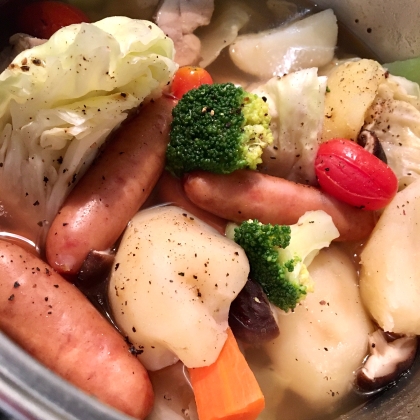 【お手伝いレシピ】鶏肉とトマトの☆酸味あるポトフ♪