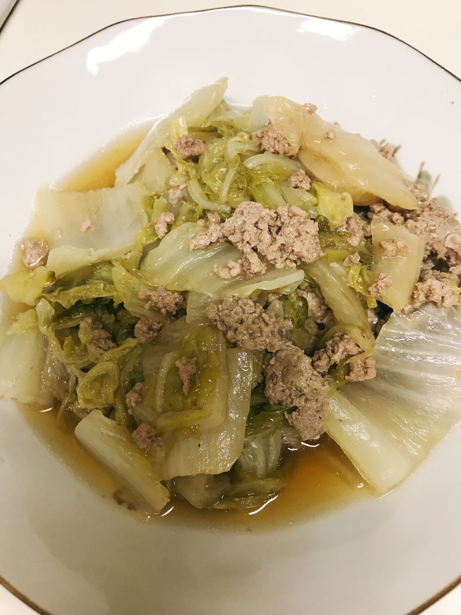 白菜と豚ひき肉の煮物