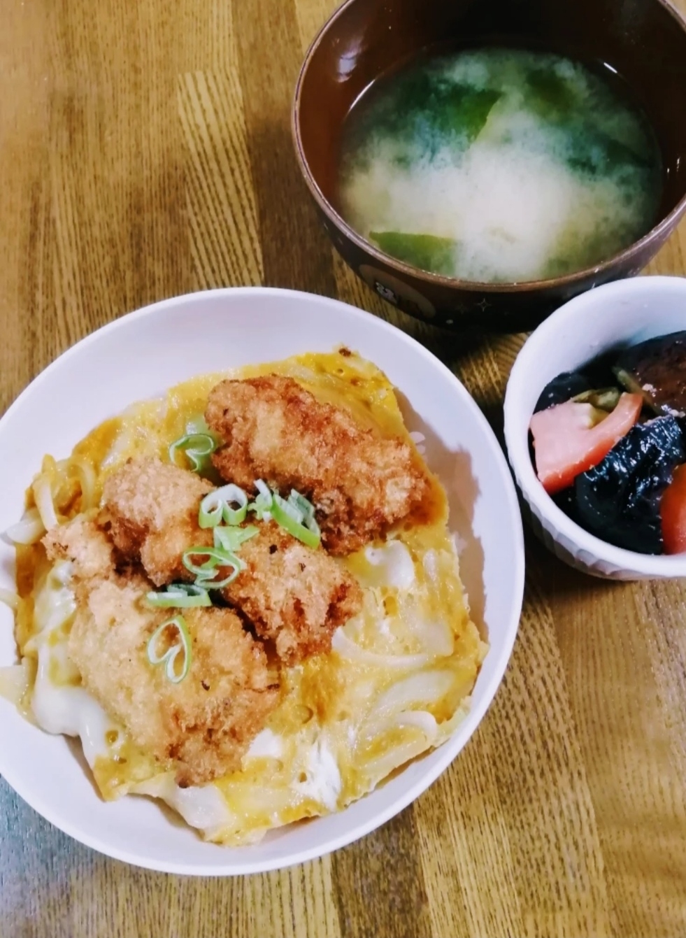 豚コマ肉でレンチンカツ丼