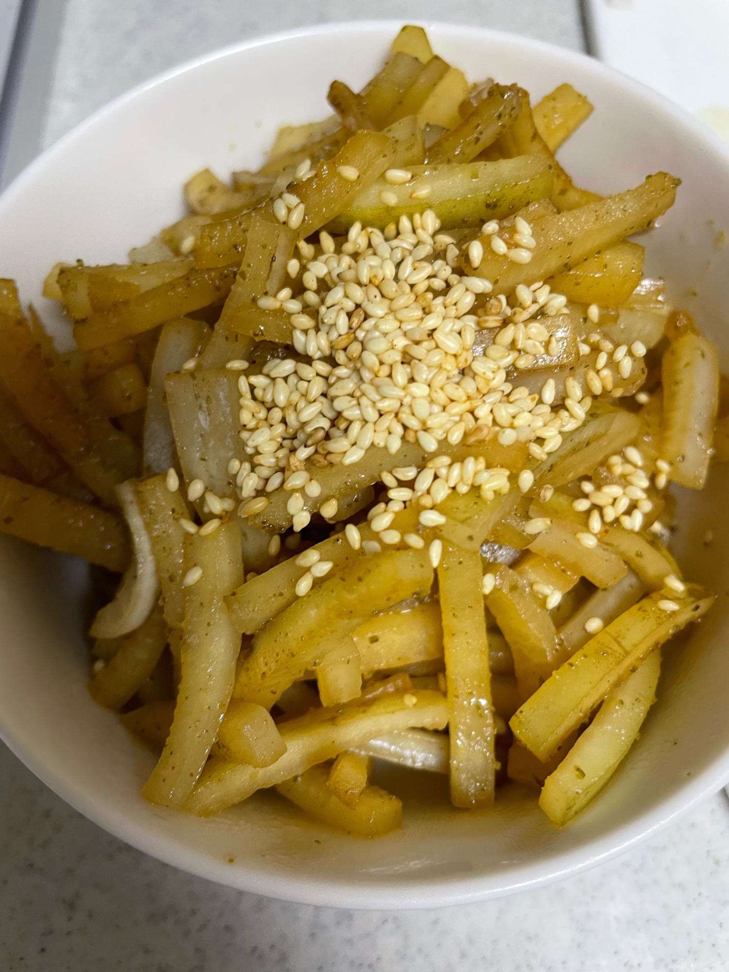 大根の皮のきんぴら