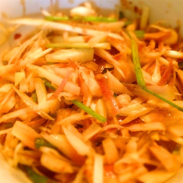 エシャレットのしょうゆ漬けのアップ