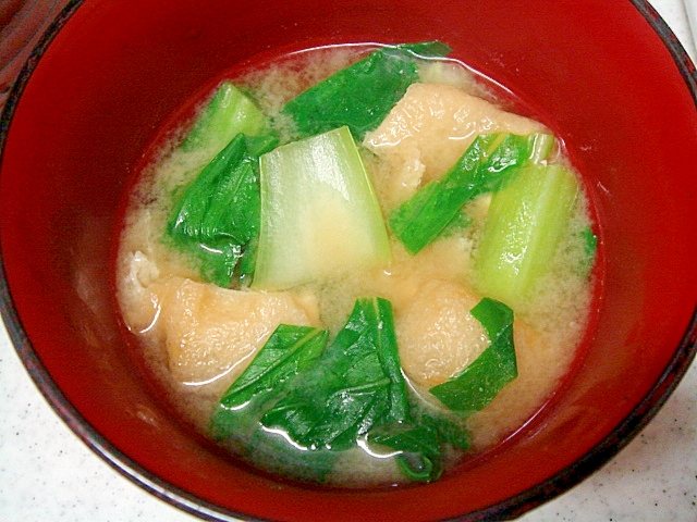 青梗菜とアゲの味噌汁