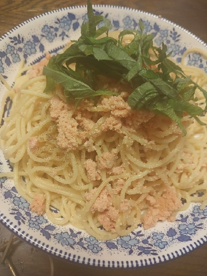 たらこと明太子のバターパスタ♪
