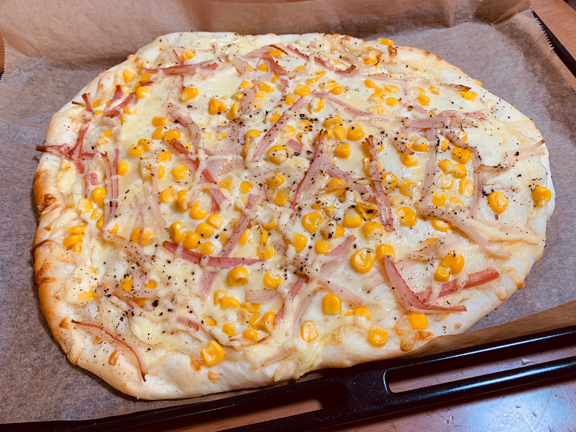 カニかまコーンピザ