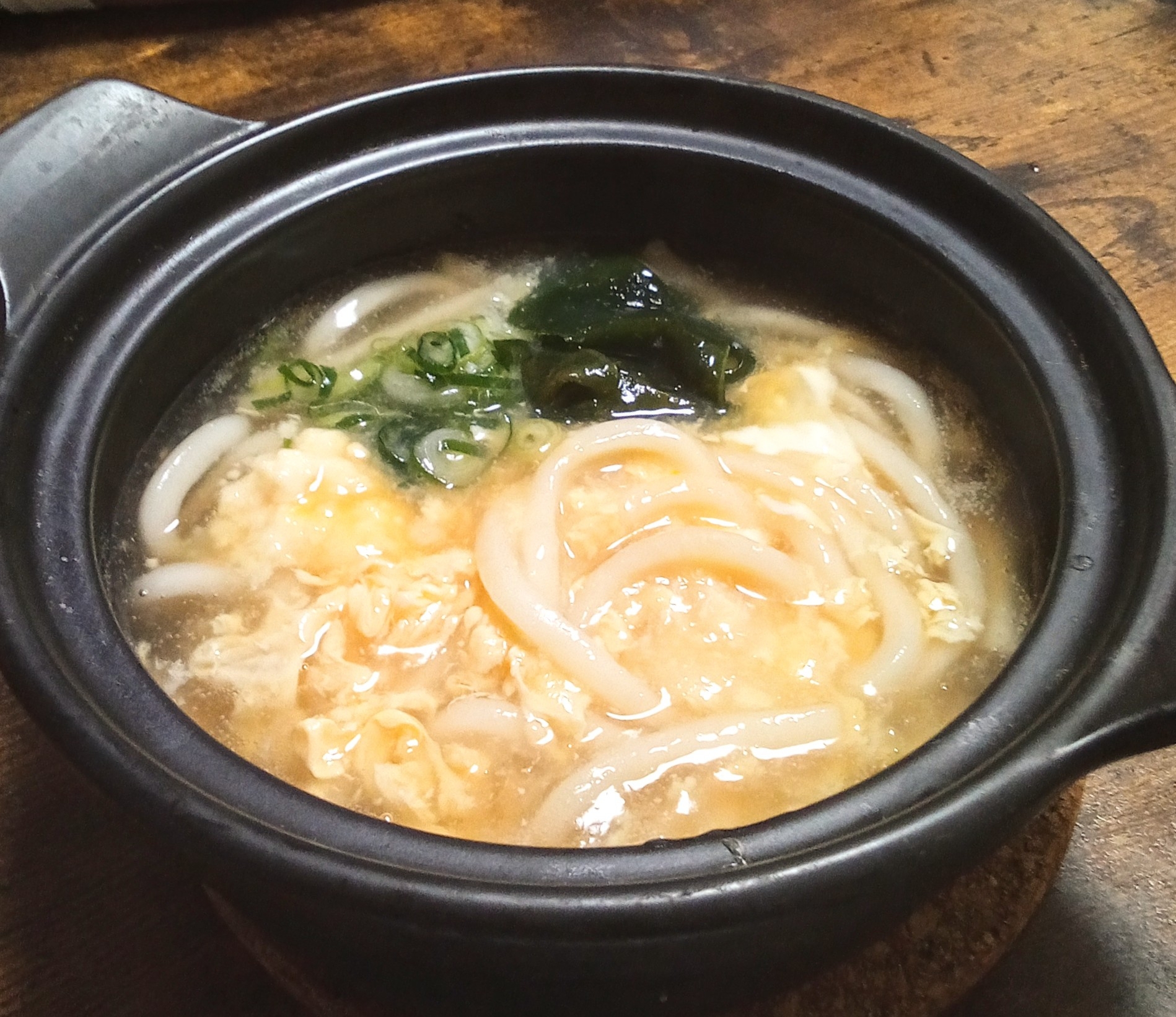 土鍋Deしょうが玉子とじうどん
