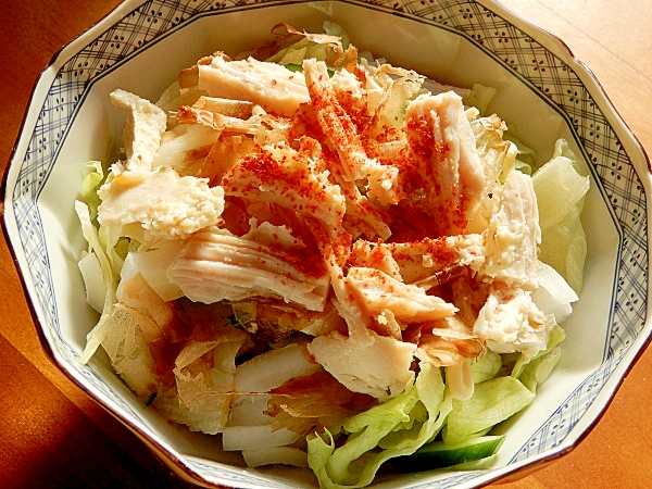 生野菜嫌いでもOK！？サラダチキンで❤丼ぶりご飯♪