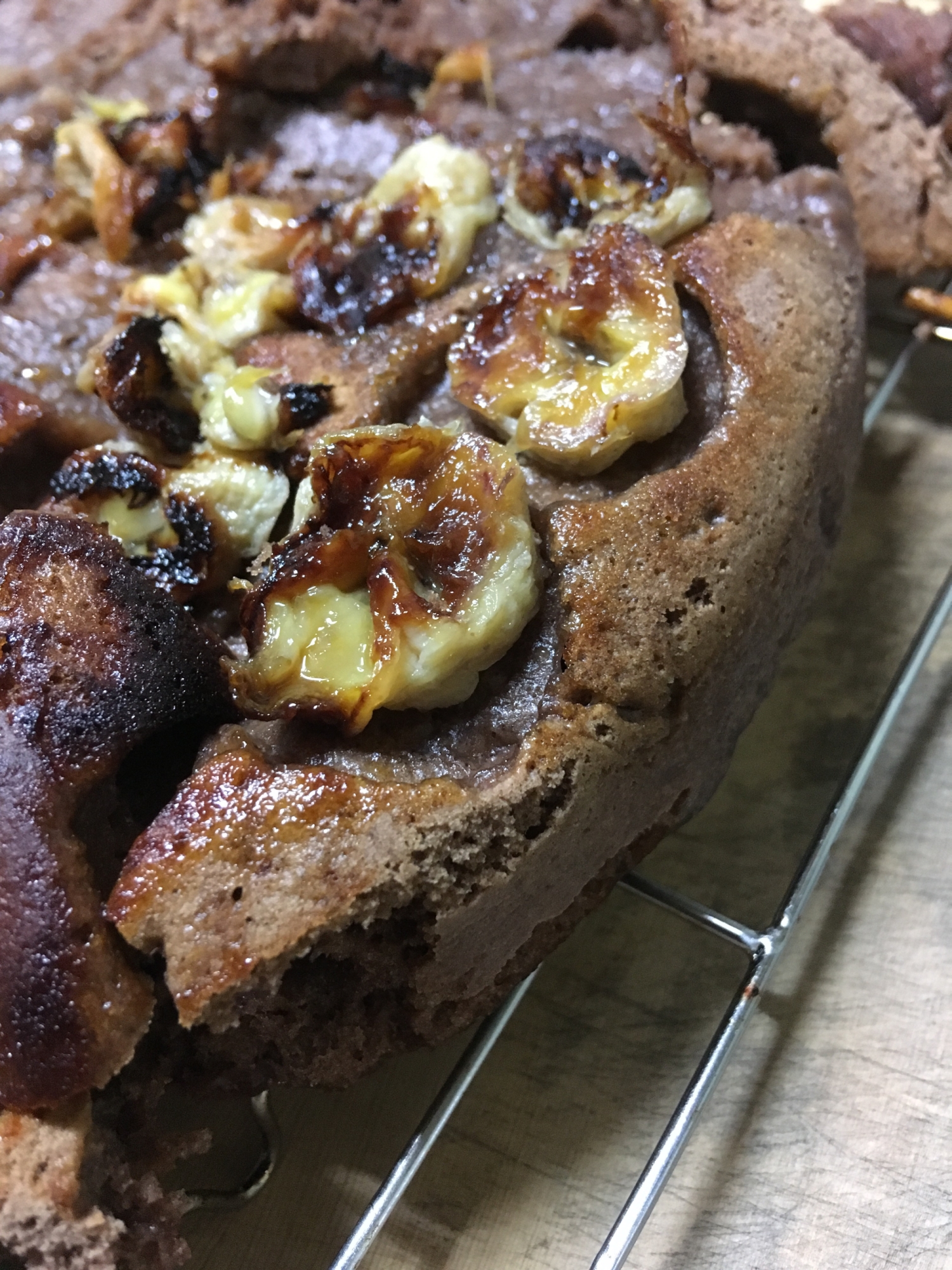 ストウヴで作るチョコバナナケーキ！