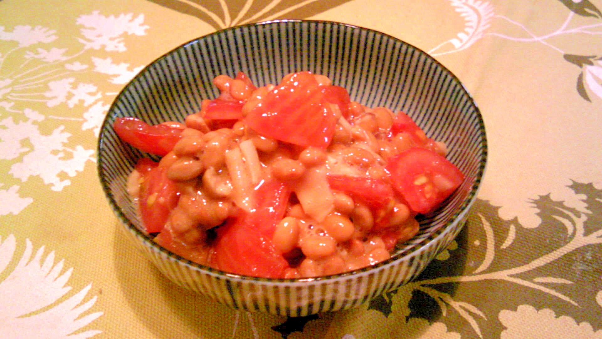 納豆・トマト・新生姜の和え物