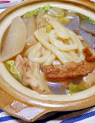 節約リメイクおでんうどん鍋