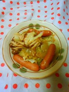 ポークソーセージ野菜カレースープ