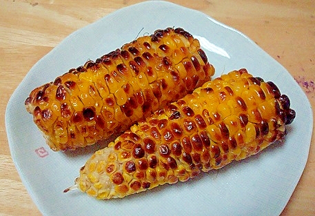 グリルで焼きとうもろこし