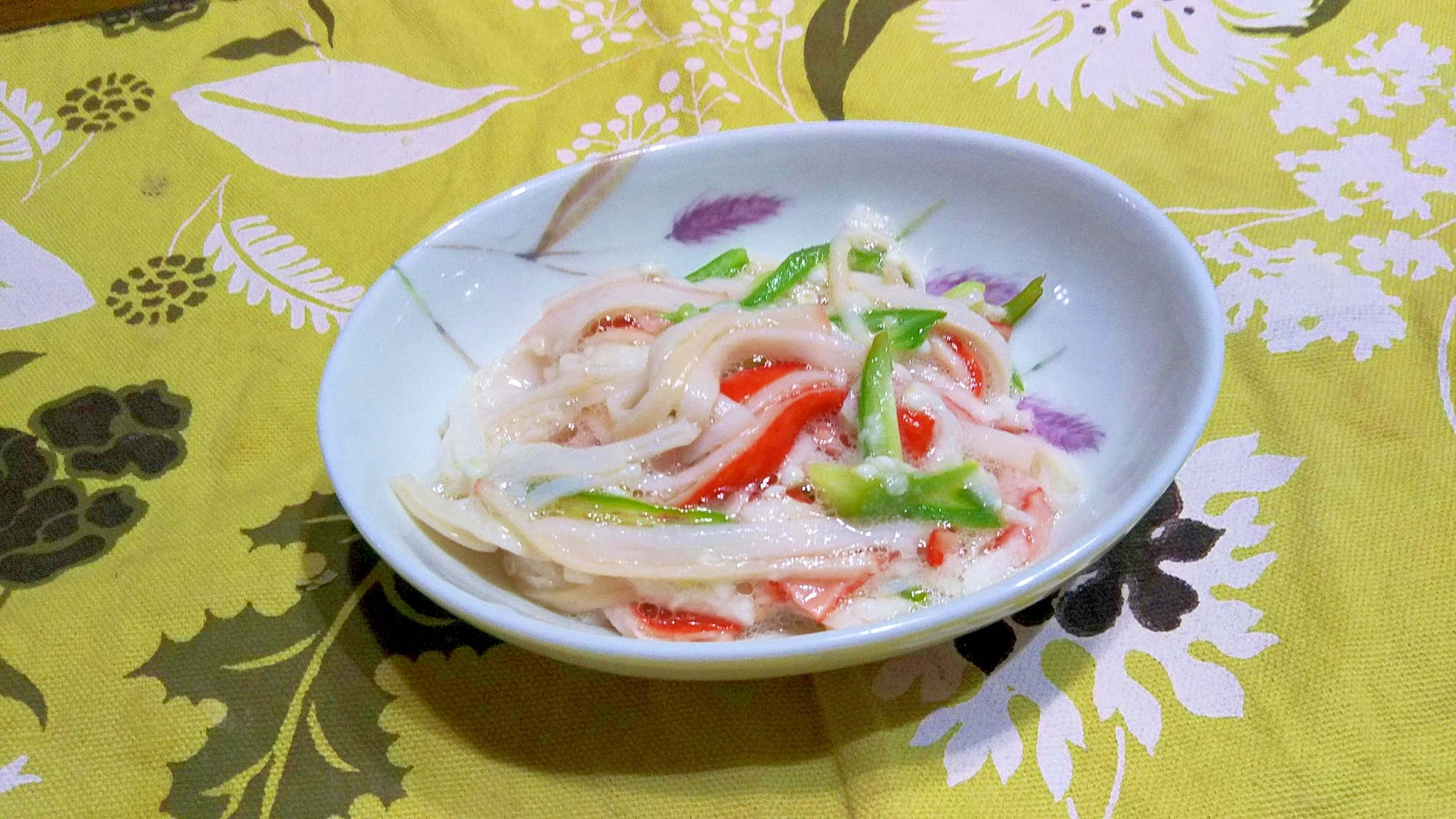 ｵｸﾗ・長芋・ｶﾆｶﾏの酢の物