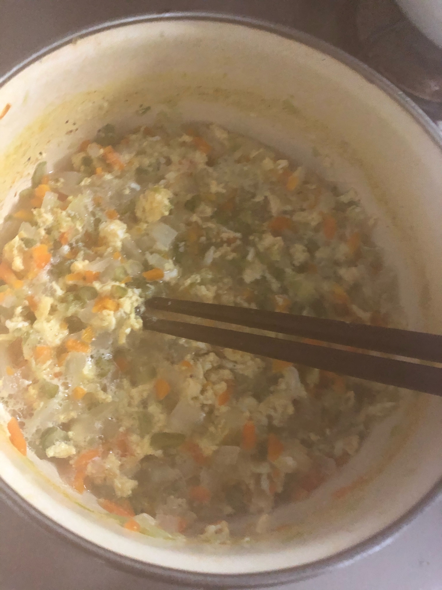 離乳食中期 野菜たっぷりあんかけ卵スープ レシピ 作り方 By ただのにった 楽天レシピ