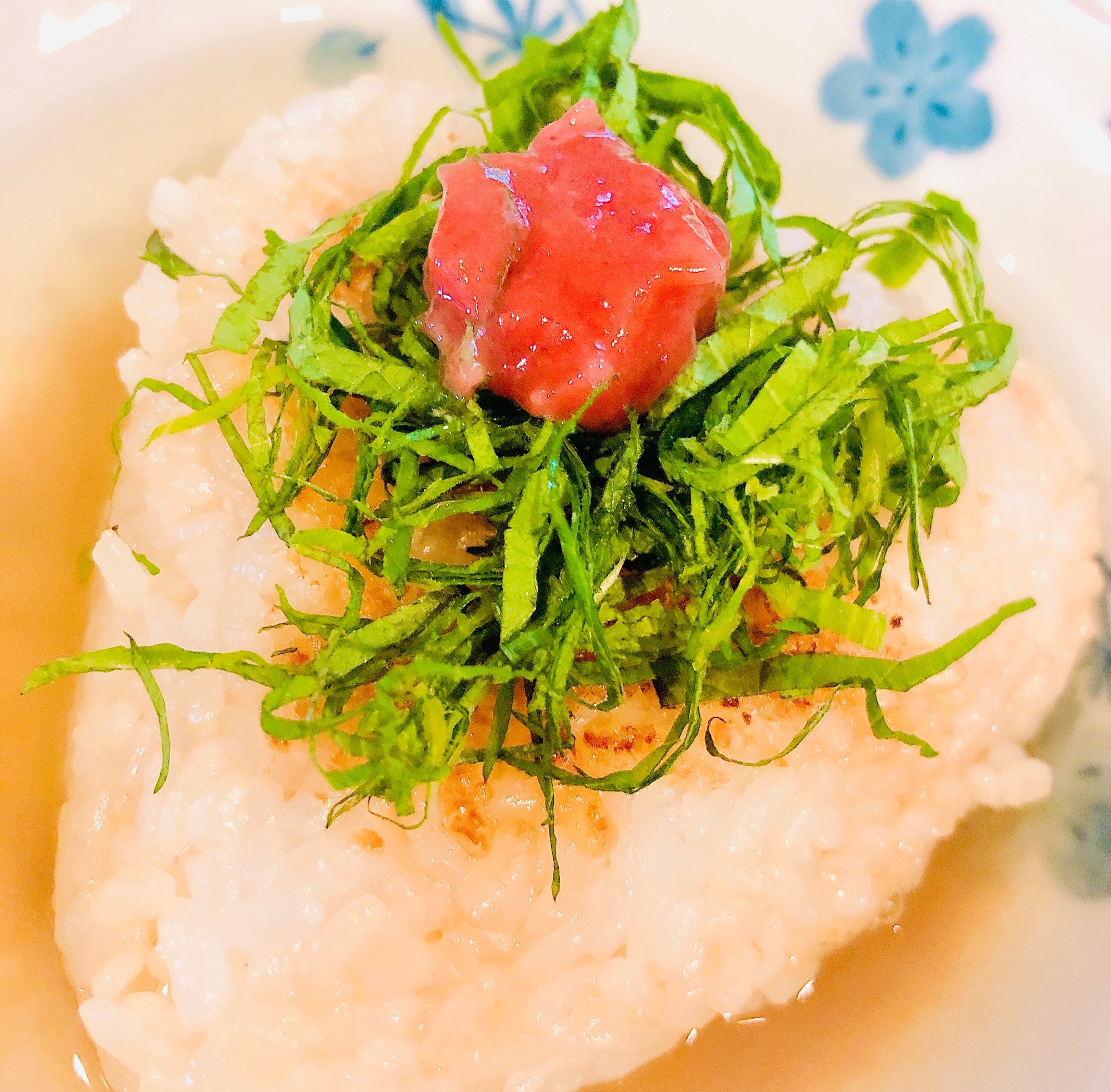 食欲ないとき是非♡梅と大葉の焼きおにぎりだし茶漬け