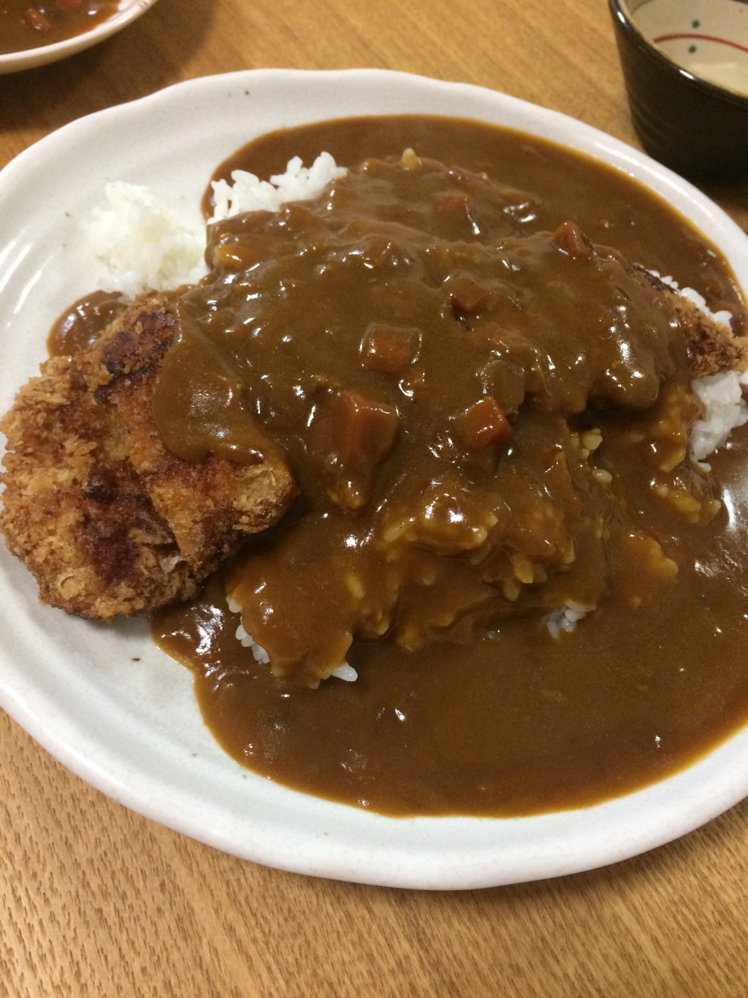 レトルトで簡単カツカレー