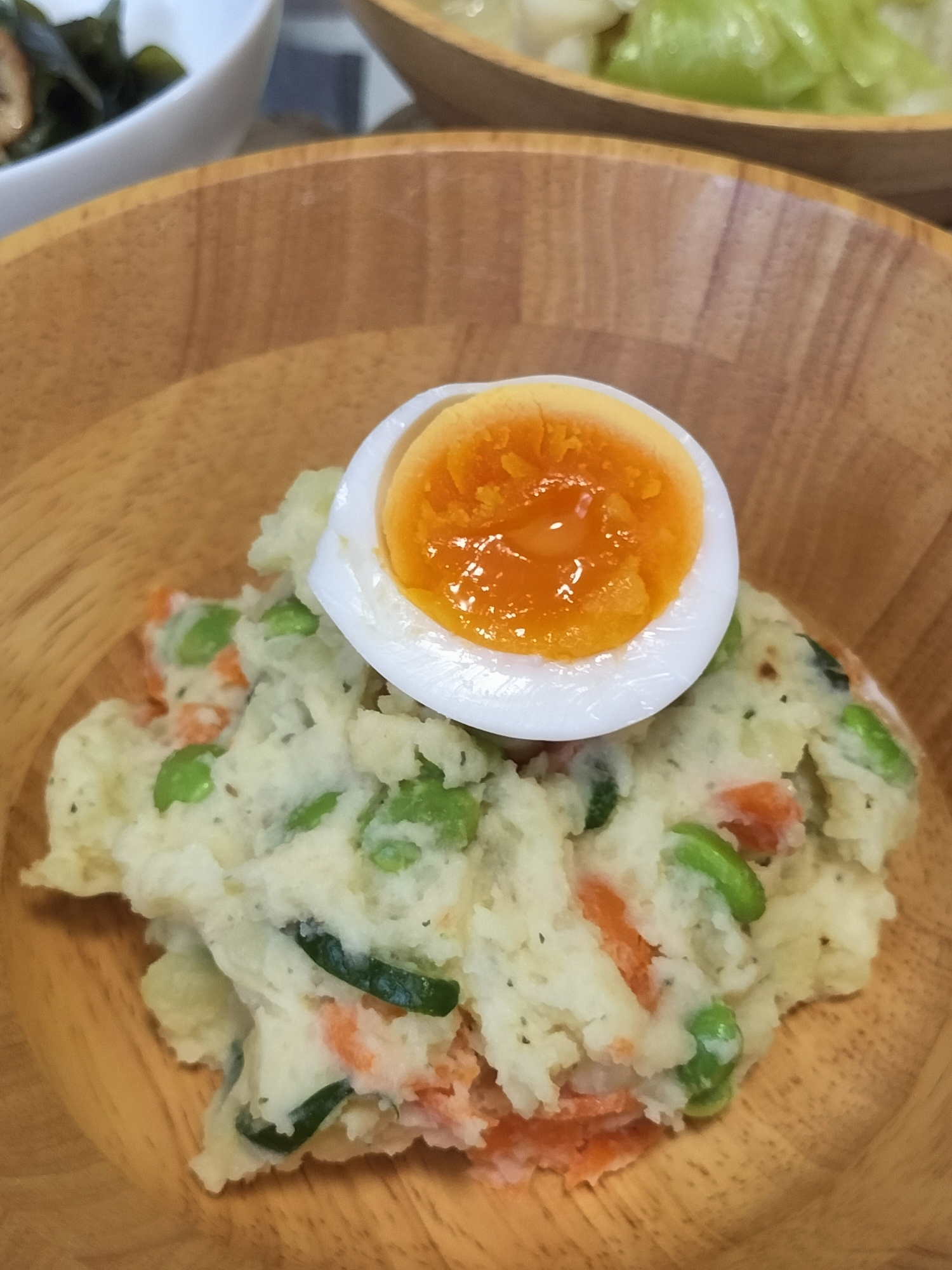 簡単作り置き♪枝豆ポテトサラダ