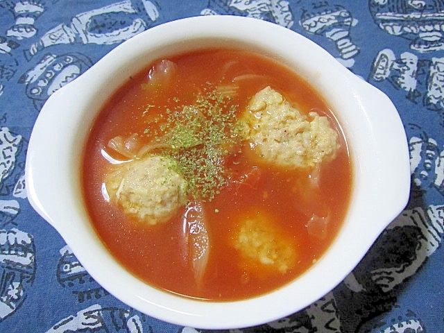 肉団子入りトマトスープ