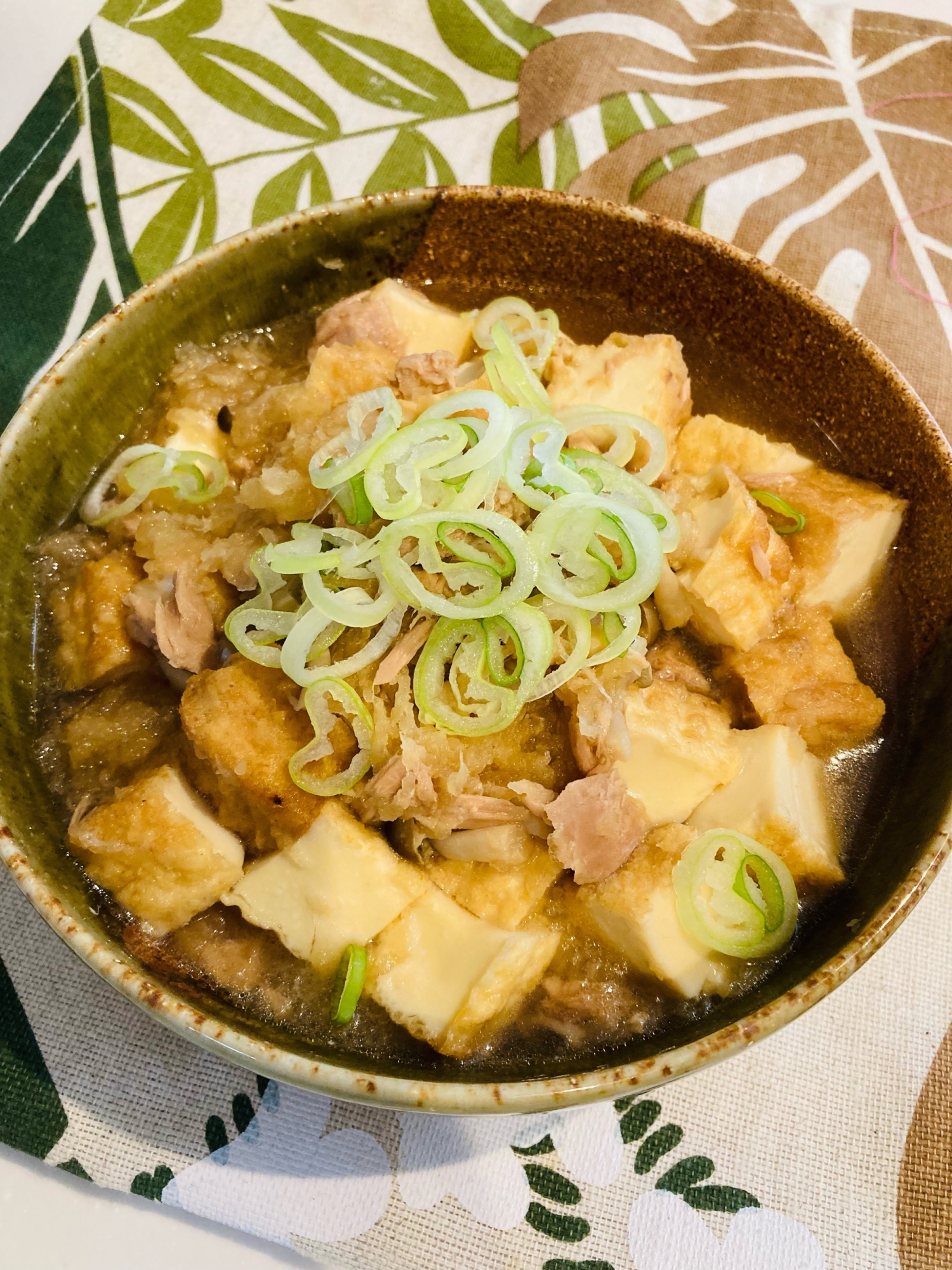 レンジで！ツナの缶詰と厚揚げのみぞれ煮