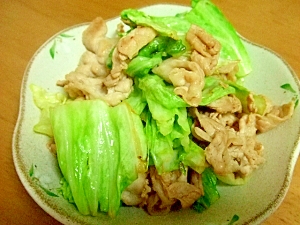 キャベツと豚肉のカレー風味炒め