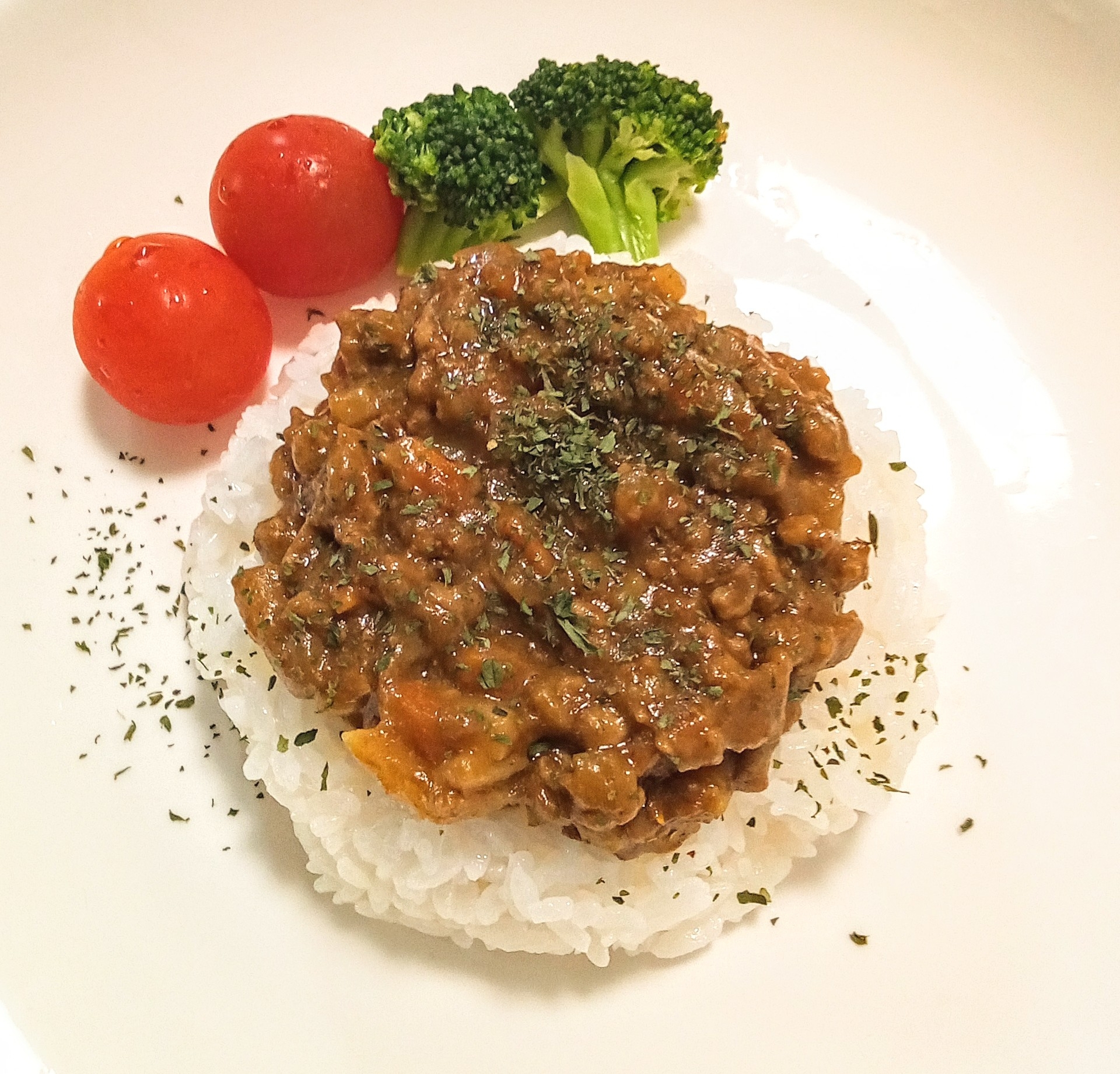 今日は、新じゃがいも入りキーマカレー