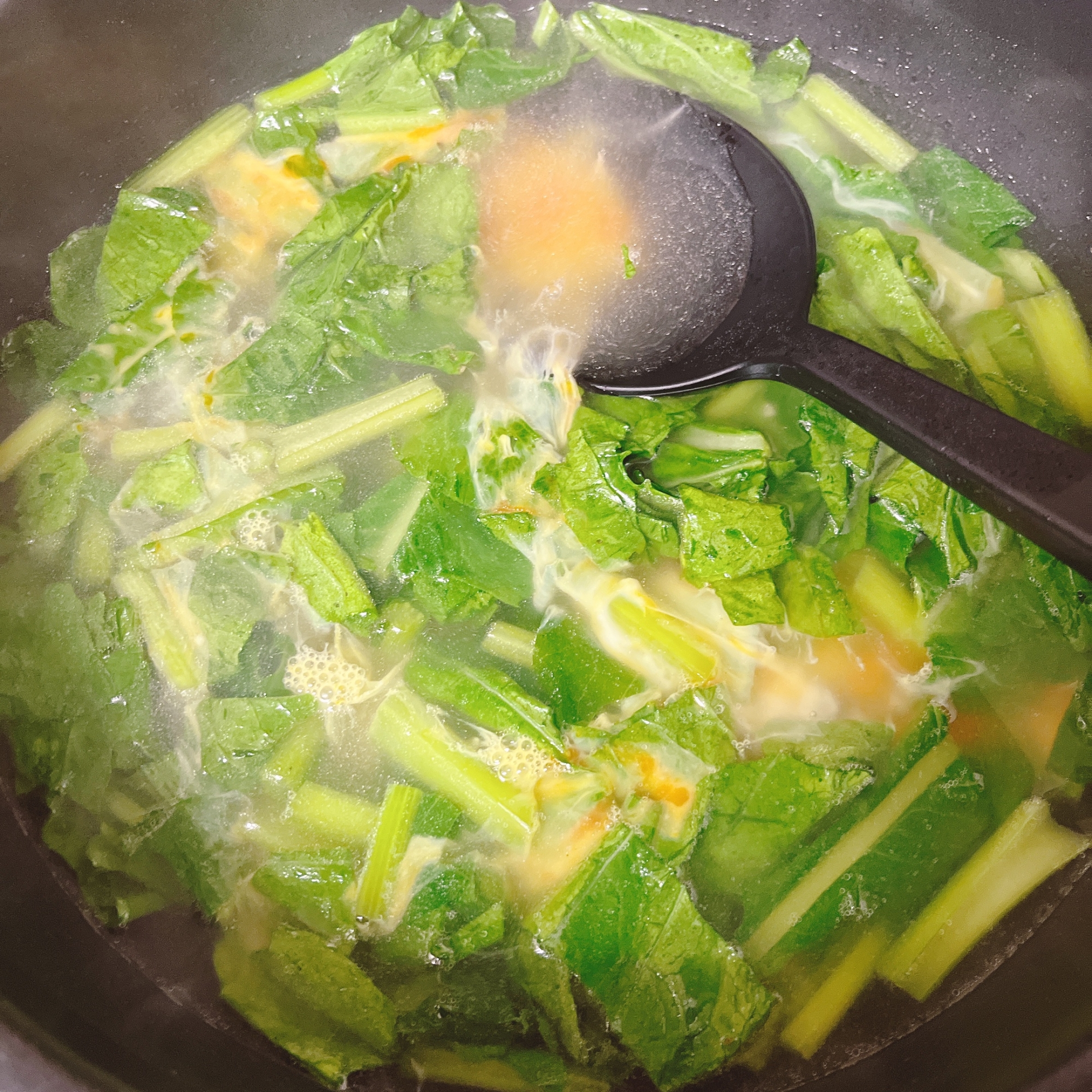 小松菜の卵スープ